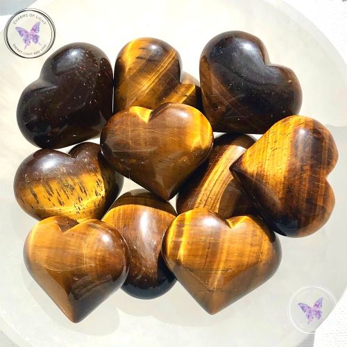 Golden Tiger Eye Heart 40mm